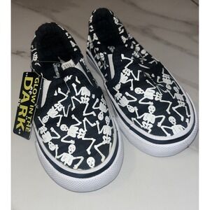 Tommy Bahama Toddler 6 Skeleton Bones Glow-in-the-Dark Halloween Shoes ‎ Canvas